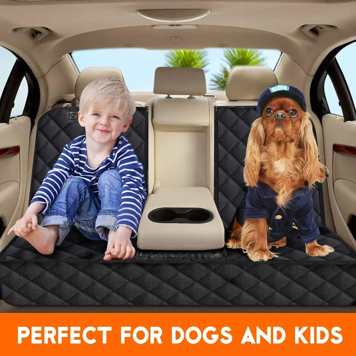 Car Rear Seat Protective Cover Waterproof Dirt Resistant Pet Seat Cover