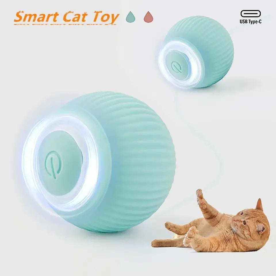 Cat Rolling Ball Toys Rechargeable Cat Toys Ball Motion Ball Self-moving