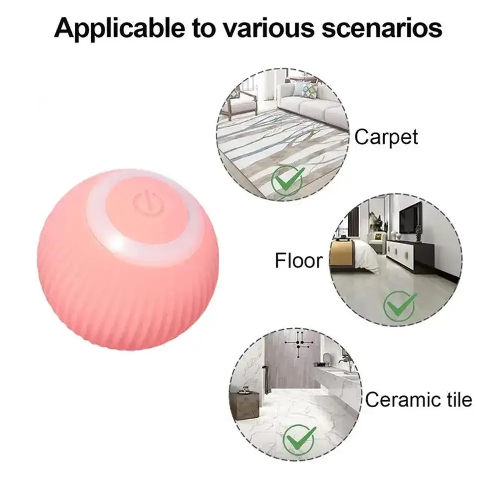 Cat Rolling Ball Toys Rechargeable Cat Toys Ball Motion Ball Self-moving